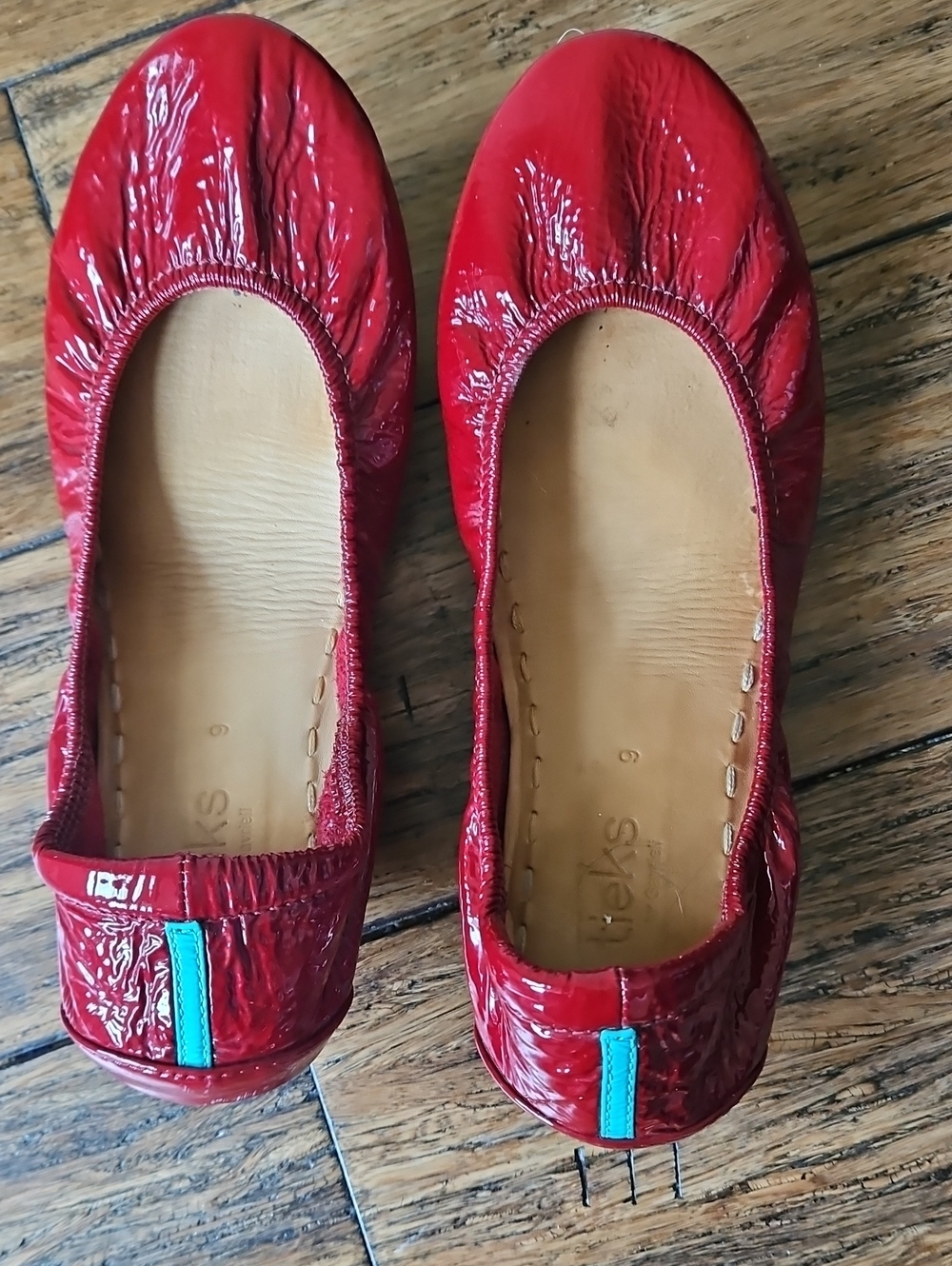 Tieks Ruby Red Flats Size 9